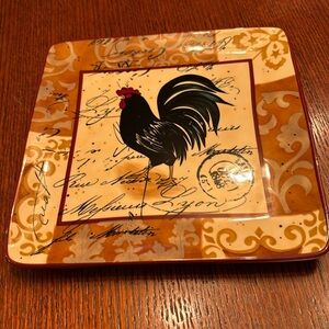 Certified International Geoffrey Allen Rooster salad lunch plate - BROWN 8 in